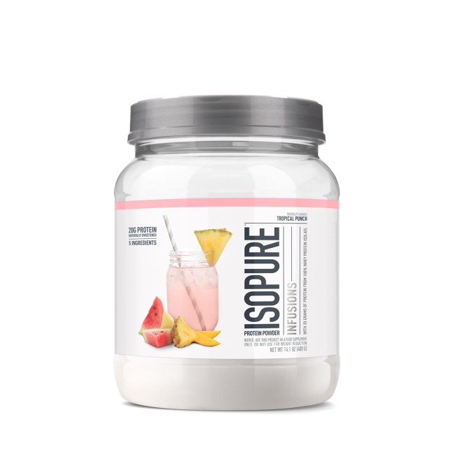 Isopure Infusions, Proteina Izolata Din Zer, Cu Aroma De Punch Tropical, 400 G Isopure Infusions, Proteina Izolata Din Zer, Cu Aroma De Punch Tropical, 400 G