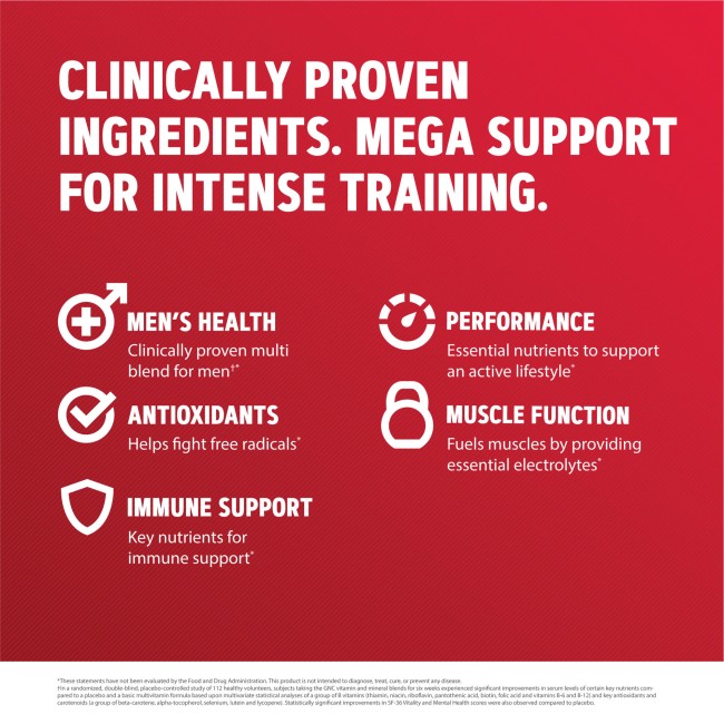 Gnc Mega Men Sport, Complex De Multivitamine Pentru Barbati, 90 Tb