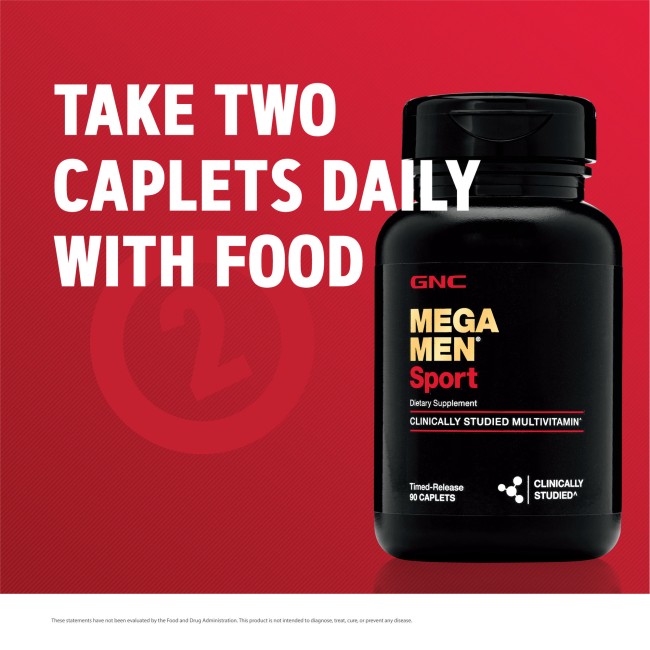 Gnc Mega Men Sport, Complex De Multivitamine Pentru Barbati, 90 Tb