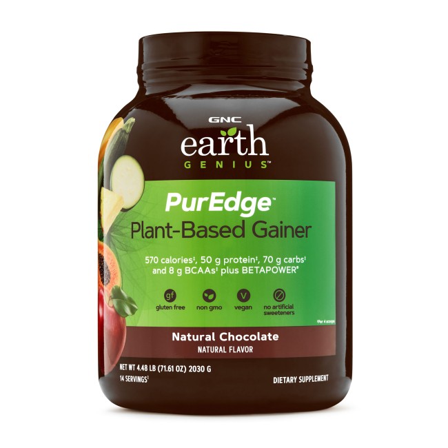 Gnc Earth Genius Puredge Plant-based Gainer, Proteina Vegetala Vegana, Cu Aroma De Ciocolata Naturala, 2030 G Gnc Earth Genius Puredge Plant-based Gainer, Proteina Vegetala Vegana, Cu Aroma De Ciocolata Naturala, 2030 G