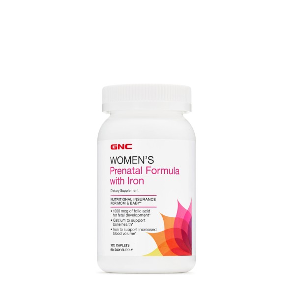 Gnc Women's Prenatal Formula With Iron, Formula Prenatala Cu Fier, 120 Tb