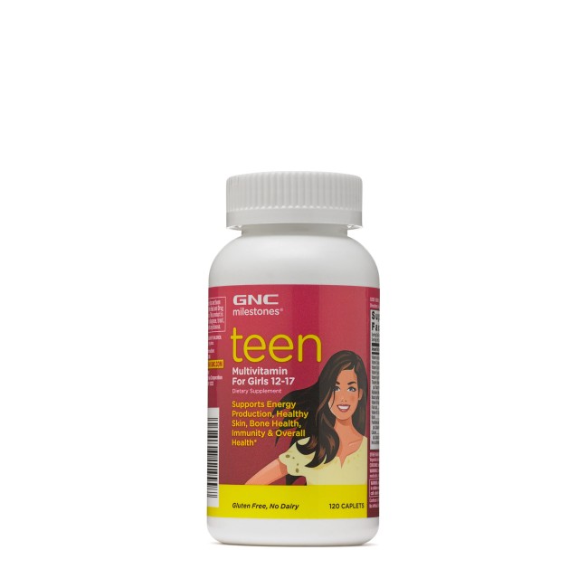 Gnc Milestones Teen Multivitamin For Girls, Multivitamine Pentru Fete 12-17 Ani, 120 Tb Gnc Milestones Teen Multivitamin For Girls, Multivitamine Pentru Fete 12-17 Ani, 120 Tb