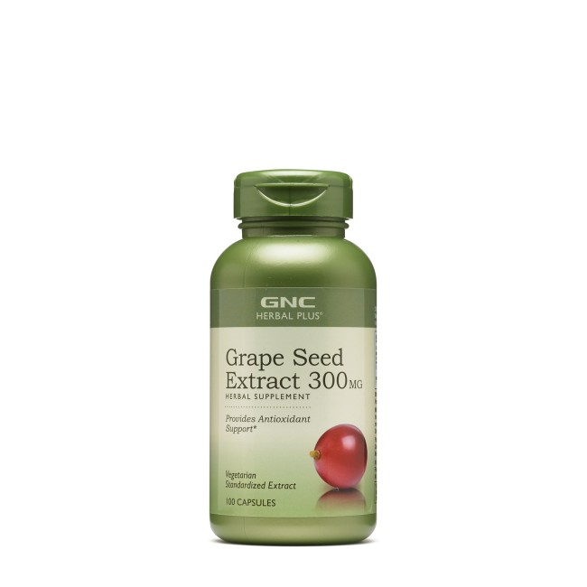 Gnc Herbal Plus Grape Seed 300 Mg, Extract Din Seminte De Struguri, 100 Cps Gnc Herbal Plus Grape Seed 300 Mg, Extract Din Seminte De Struguri, 100 Cps