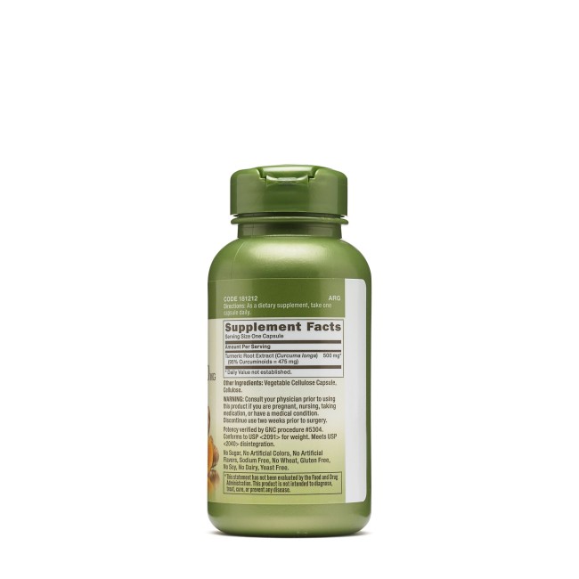 Gnc Herbal Plus Turmeric Curcumin 500 Mg, Turmeric Curcumina,100 Cps Gnc Herbal Plus Turmeric Curcumin 500 Mg, Turmeric Curcumina,100 Cps
