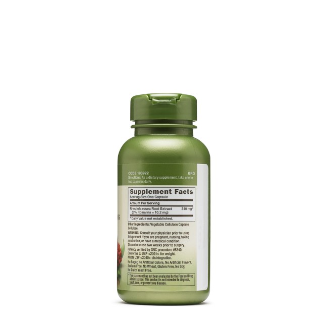 Gnc Herbal Plus Rhodiola 340mg, Extract De Rodiola, 100 Cps Gnc Herbal Plus Rhodiola 340mg, Extract De Rodiola, 100 Cps