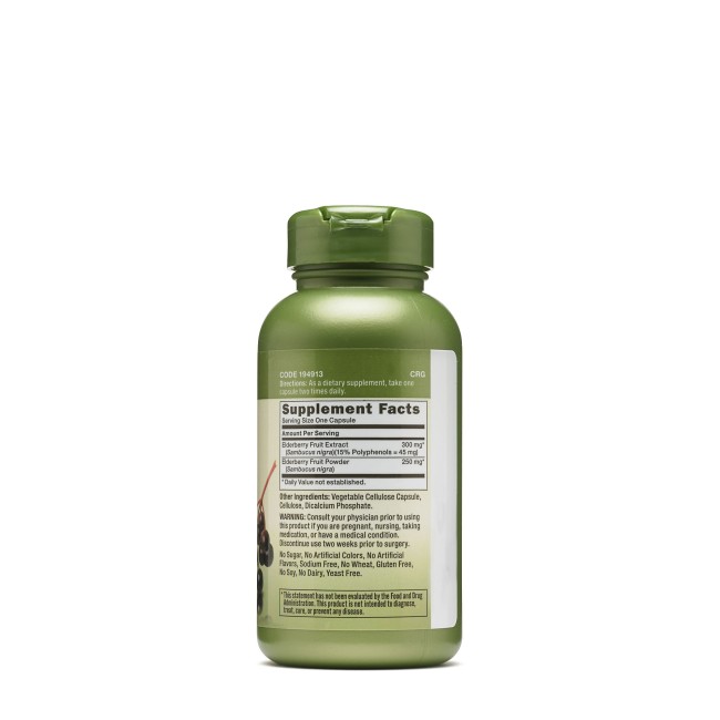 Gnc Herbal Plus Elderberry Fruit 550 Mg, Extract Standardizat Din Fructe De Soc, 100 Cps Gnc Herbal Plus Elderberry Fruit 550 Mg, Extract Standardizat Din Fructe De Soc, 100 Cps