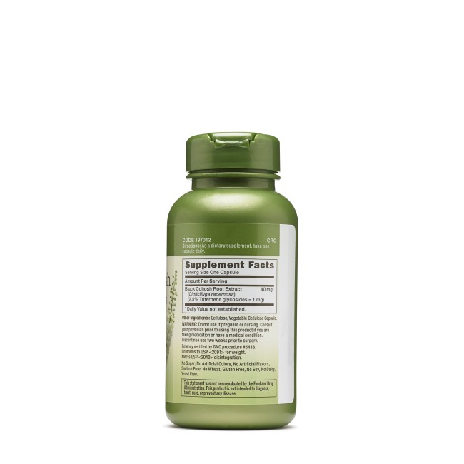 Gnc Herbal Plus Black Cohosh 40 Mg, Extract Standardizat De Cohos Negru, 100 Cps Gnc Herbal Plus Black Cohosh 40 Mg, Extract Standardizat De Cohos Negru, 100 Cps