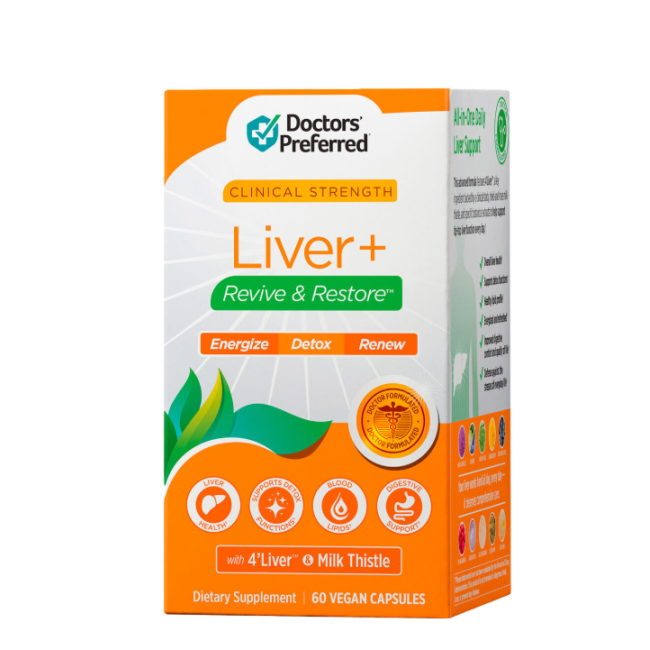 Doctors' Preferred Liver Plus Revive And Restore, Formula Avansata Pentru Detoxifierea Si Regenerarea Ficatului, 60 Cps Doctors' Preferred Liver Plus Revive And Restore, Formula Avansata Pentru Detoxifierea Si Regenerarea Ficatului, 60 Cps