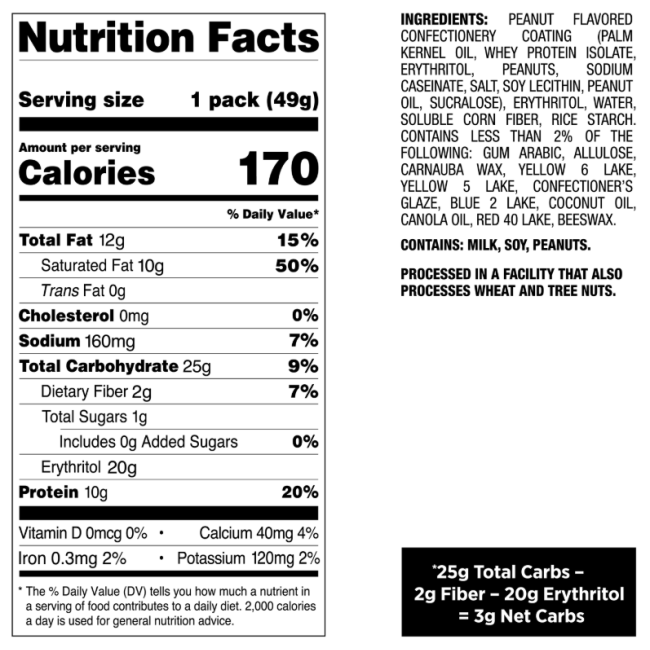 Quest Chocolatey Peanut Butter Coated Candies, Bomboane Proteice Cu Aroma De Unt De Arahide, 49g Quest Chocolatey Peanut Butter Coated Candies, Bomboane Proteice Cu Aroma De Unt De Arahide, 49g