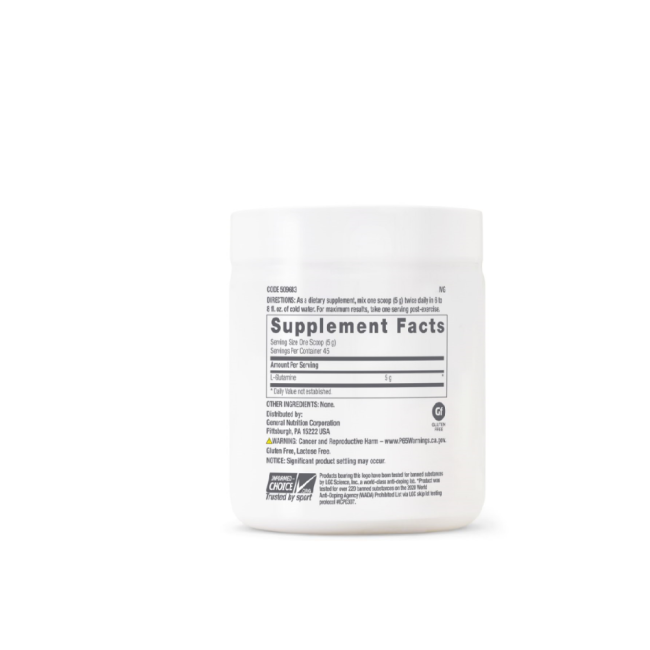Gnc Pro Performance L-glutamine 5000 Mg, L-glutamina, 225 G Gnc Pro Performance L-glutamine 5000 Mg, L-glutamina, 225 G