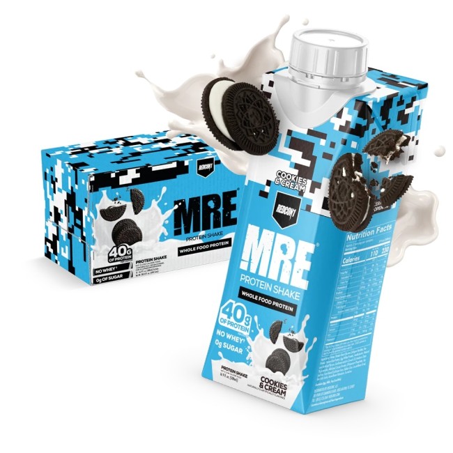 Redcone1 Mre Protein Shake, Shake Proteic Din Alimente Intregi Cu Aroma De Biscuiti Cu Crema, 500 Ml Redcone1 Mre Protein Shake, Shake Proteic Din Alimente Intregi Cu Aroma De Biscuiti Cu Crema, 500 Ml
