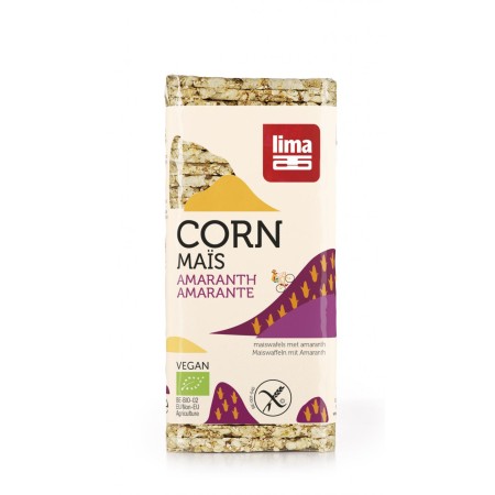 Rondele din porumb expandat cu amarant eco 130g  Lima Rondele din porumb expandat cu amarant eco 130g  Lima