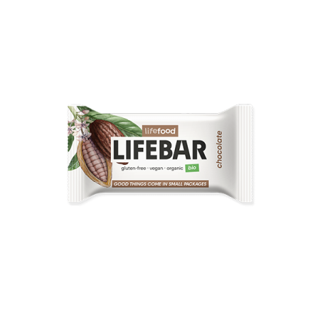 LIFEBAR baton cu ciocolata raw eco 25g LIFEBAR baton cu ciocolata raw eco 25g