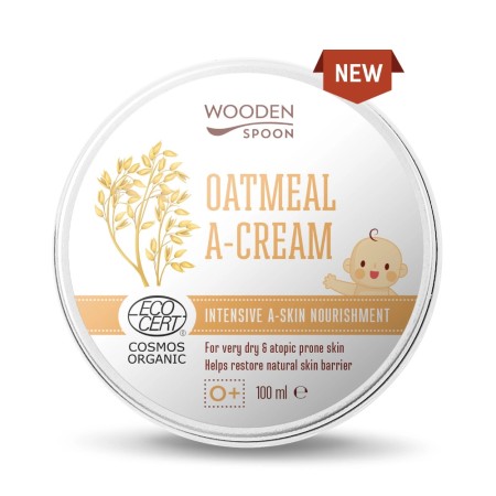 Crema calmanta cu ovaz coloidal pentru copii si bebelusi, 100ml, Wooden Spoon Crema calmanta cu ovaz coloidal pentru copii si bebelusi, 100ml, Wooden Spoon