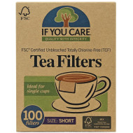 Filtre de ceai scurte, nealbite, fara clor, compostabile, 100buc, If You Care