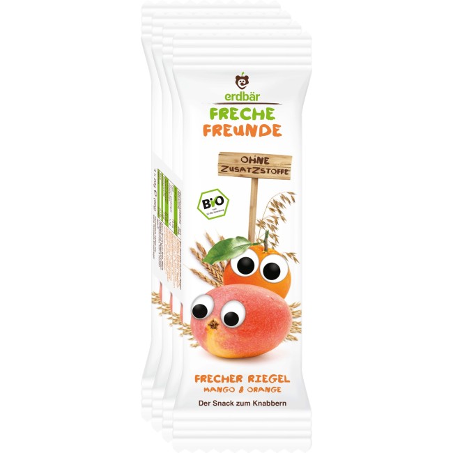 Baton de cereale cu mango si portocale bio 4x23g Erdbar Baton de cereale cu mango si portocale bio 4x23g Erdbar
