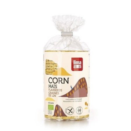 Rondele din porumb expandat cu seminte de in Eco 130g  Lima Rondele din porumb expandat cu seminte de in Eco 130g  Lima