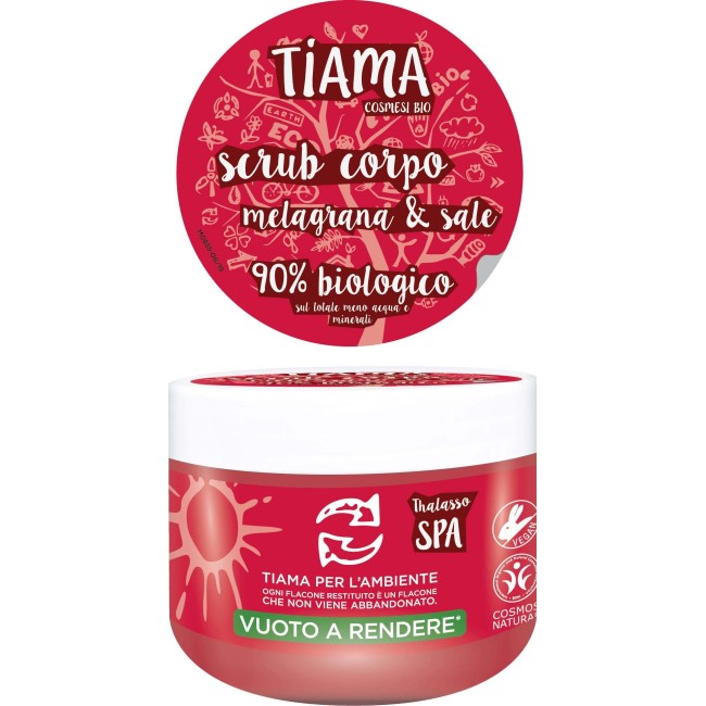 Scrub pentru corp cu rodie si sare bio 250ml Tiama Scrub pentru corp cu rodie si sare bio 250ml Tiama