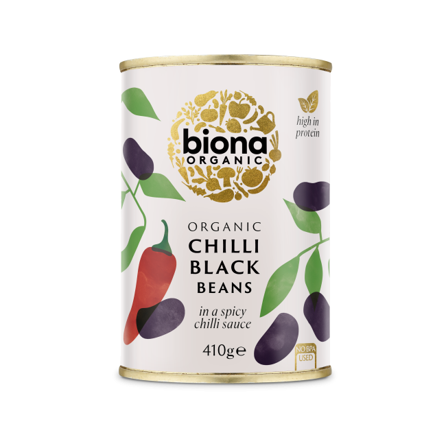 Fasole neagra in sos chilli 410g Biona
