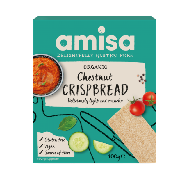 Crispbread (painici) cu faina de castane fara gluten eco 100g Amisa