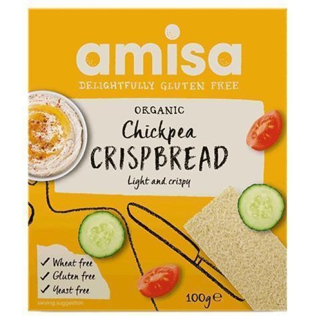 Crispbread (painici) cu naut fara gluten bio 100g Amisa