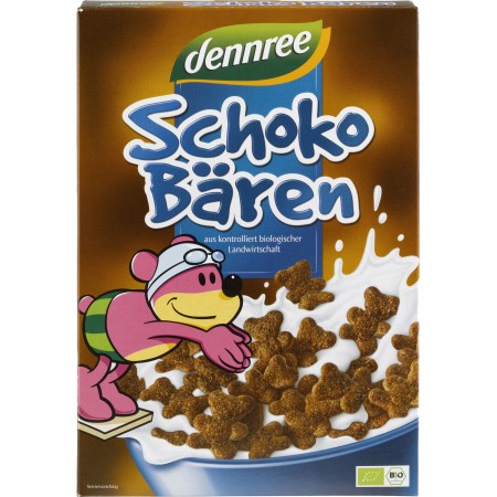 Cereale ursuleti cu ciocolata bio 250g Dennree Cereale ursuleti cu ciocolata bio 250g Dennree