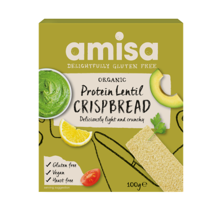 Crispbread (painici) proteice cu linte fara gluten eco 100g Amisa Crispbread (painici) proteice cu linte fara gluten eco 100g Amisa