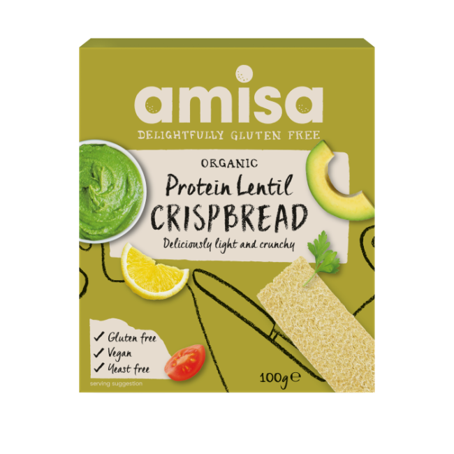 Crispbread (painici) proteice cu linte fara gluten eco 100g Amisa