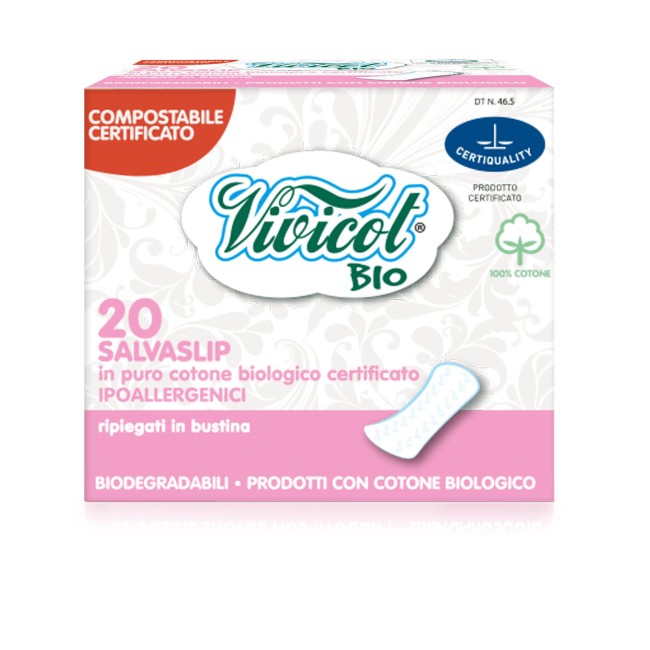 Protej slip din bumbac bio, hipoalergenic, compostabil - Normal ( 20 buc ) - VIVICOT BIO