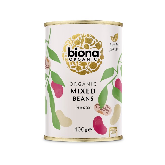 Mix din 3 tipuri de fasole boabe eco 400g Biona Mix din 3 tipuri de fasole boabe eco 400g Biona