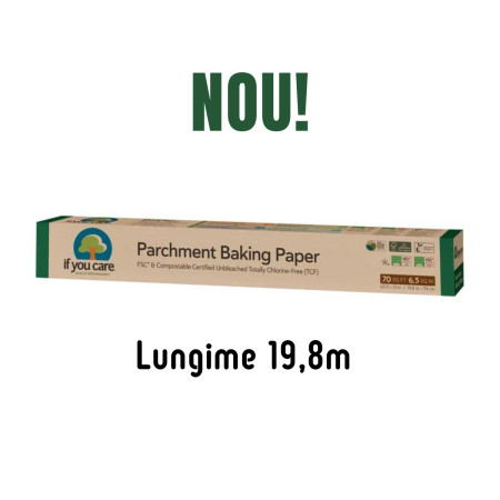 Hartie de copt nealbita, fara clor, compostabila, rola 19.8 m, If You Care Hartie de copt nealbita, fara clor, compostabila, rola 19.8 m, If You Care