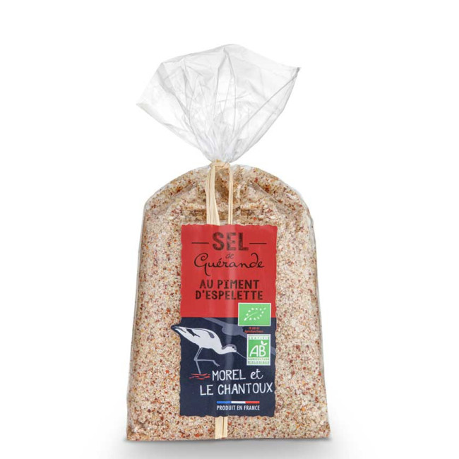 Sare de mare cu ardei iute Espelette bio 250g Morel et Le Chantoux Sare de mare cu ardei iute Espelette bio 250g Morel et Le Chantoux
