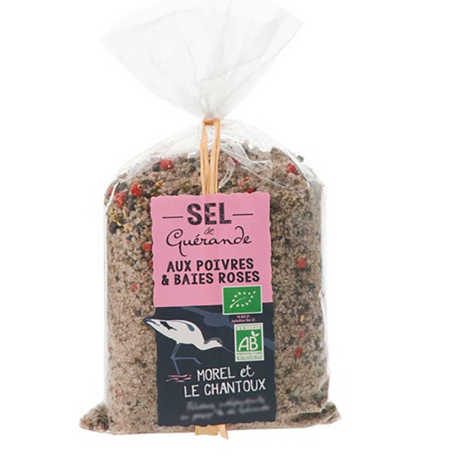 Sare de mare cu piper si boabe de piper roz bio 250g Morel et Le Chantoux Sare de mare cu piper si boabe de piper roz bio 250g Morel et Le Chantoux