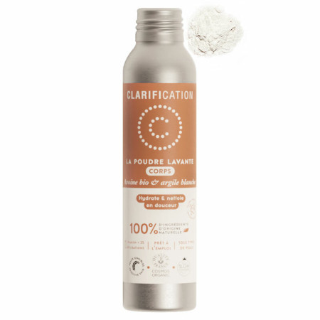 Gel de dus pudra hidratant, bio, 40g, Clarification