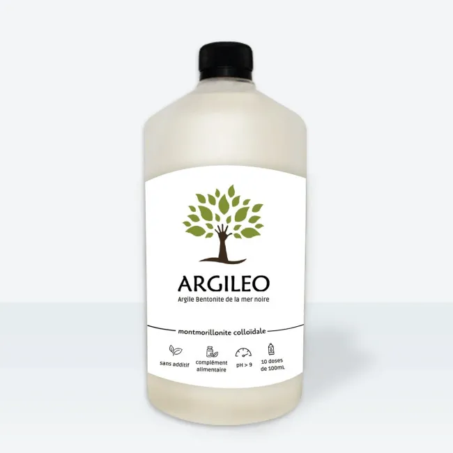 Argila alba bentonita pentru uz intern, 1L, Argileo Argila alba bentonita pentru uz intern, 1L, Argileo