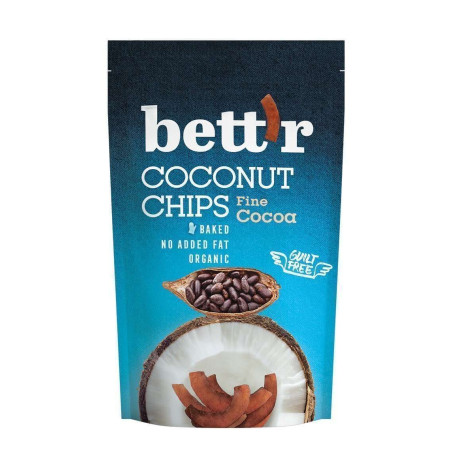 Chips de cocos eco cu cacao 70g BETTR Chips de cocos eco cu cacao 70g BETTR