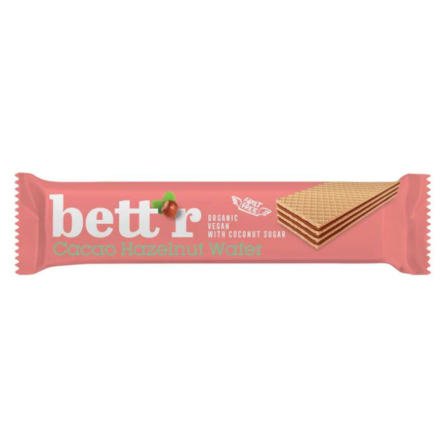 Napolitana cu crema de alune de padure si cacao bio 30g Bettr Napolitana cu crema de alune de padure si cacao bio 30g Bettr