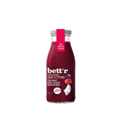 Smoothie cu zmeura, acai si cocos bio 250ml Bettr Smoothie cu zmeura, acai si cocos bio 250ml Bettr