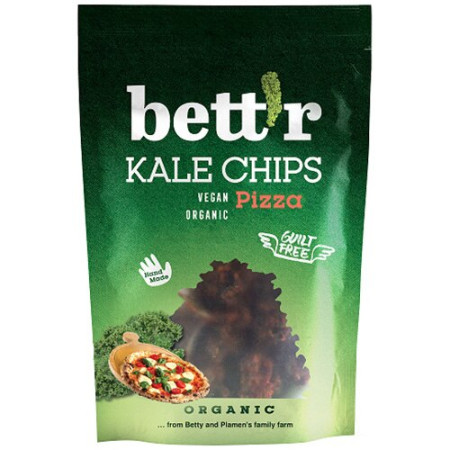 Chips din kale cu pizza bio 30g Bettr Chips din kale cu pizza bio 30g Bettr