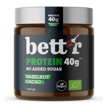 Crema proteica de alune de padure si cacao bio 250g Bettr Crema proteica de alune de padure si cacao bio 250g Bettr