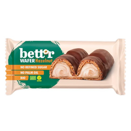 Napolitana cu crema de alune de padure bio 33g Bettr Napolitana cu crema de alune de padure bio 33g Bettr