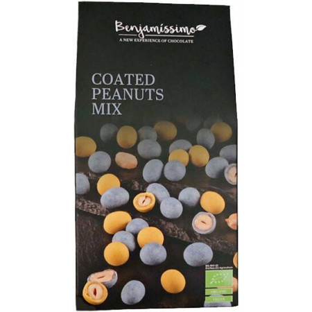 Arahide invelite in mix ciocolata cu turmeric si spirulina, bio, 60g, Benjamissimo Arahide invelite in mix ciocolata cu turmeric si spirulina, bio, 60g, Benjamissimo