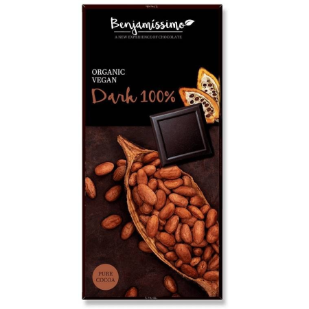 Ciocolata neagra 100%, bio, 70g, Benjamissimo Ciocolata neagra 100%, bio, 70g, Benjamissimo