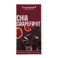 Ciocolata neagra 70% cu chia si grapefruit, bio, 60g, Benjamissimo