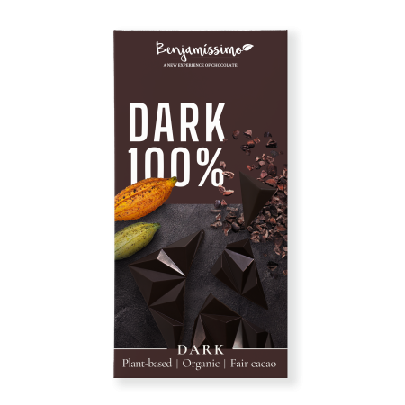Ciocolata neagra 100%, bio, 60g, Benjamissimo Ciocolata neagra 100%, bio, 60g, Benjamissimo