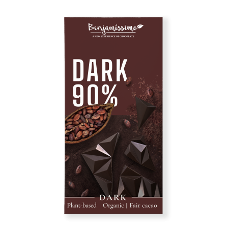 Ciocolata neagra 90%, bio, 60g, Benjamissimo Ciocolata neagra 90%, bio, 60g, Benjamissimo