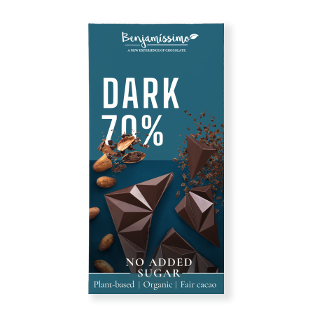 Ciocolata neagra 70%, bio, 60g, Benjamissimo Ciocolata neagra 70%, bio, 60g, Benjamissimo