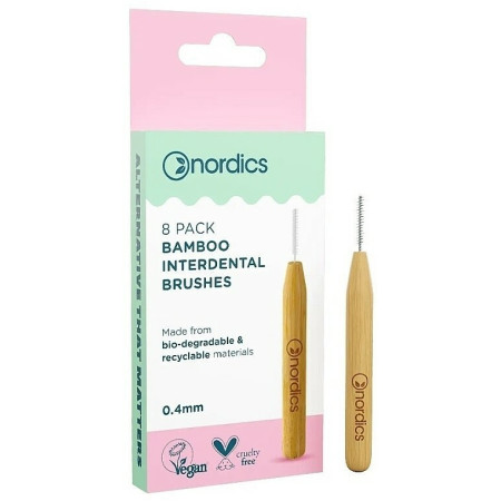 Periute interdentare din bambus, 8 bucati, Nordics Periute interdentare din bambus, 8 bucati, Nordics