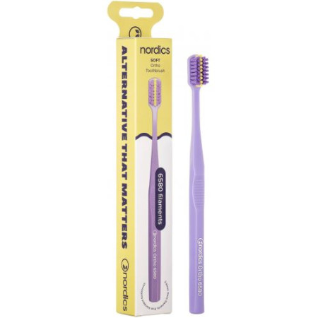 Periuta de dinti Ortho 6580 filamente - moale - mov Nordics Periuta de dinti Ortho 6580 filamente - moale - mov Nordics