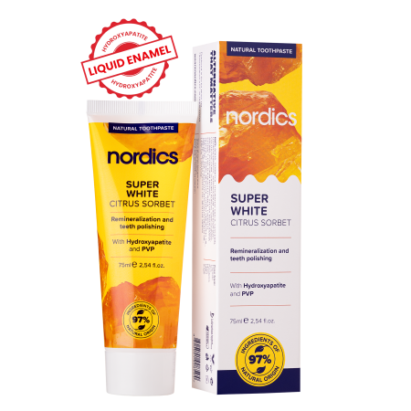 Pasta de dinti pentru albire cu citrice 75ml Nordics Pasta de dinti pentru albire cu citrice 75ml Nordics